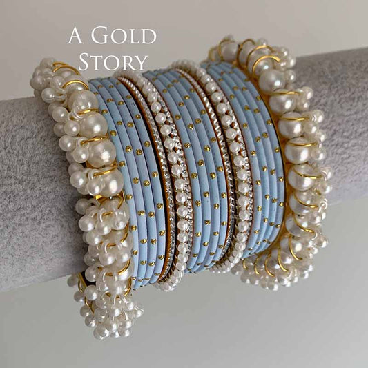 ADAA BANGLES SET POWDER BLUE