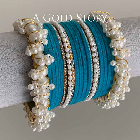 TABEER VELVET BANGLES SET FEROZI
