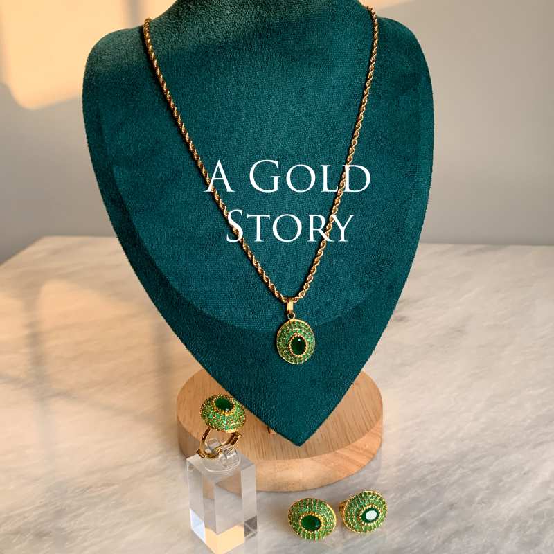 AFRA PENDANT SET GREEN