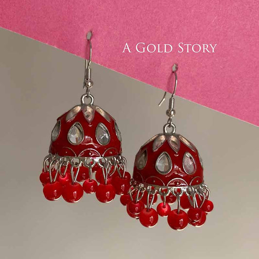 LINA JHUMKAY RED
