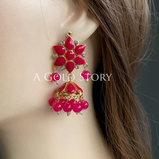 ASMARA MEENAKARI JHUMKAY MAGENTA