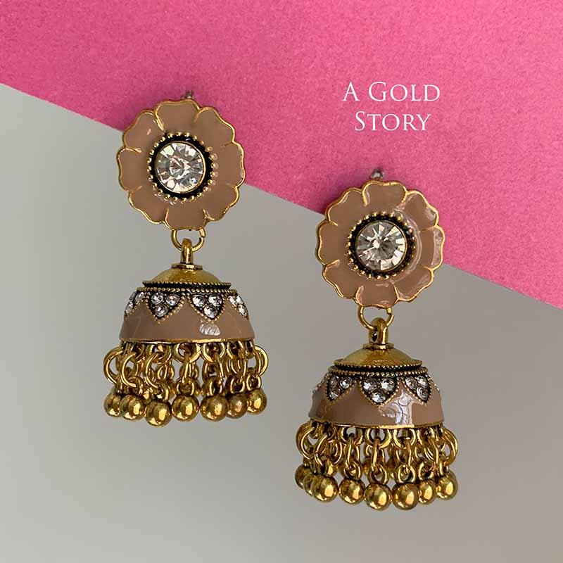 NISHA MEENAKARI JHUMKAY BEIGE