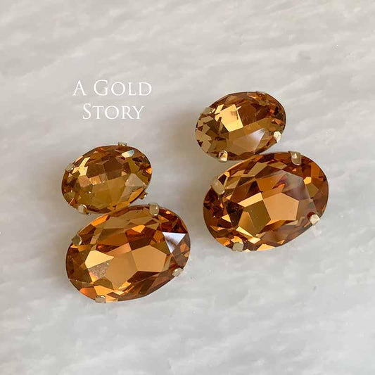 ALINA EARRINGS BROWN