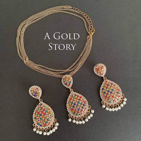 CALISTA NECKLACE SET MULTICOLOR