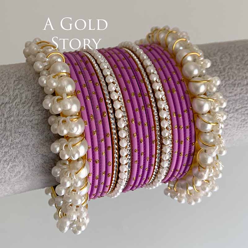 ADAA BANGLES SET LILAC