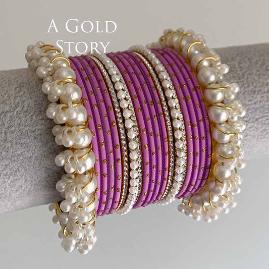 ADAA BANGLES SET LILAC