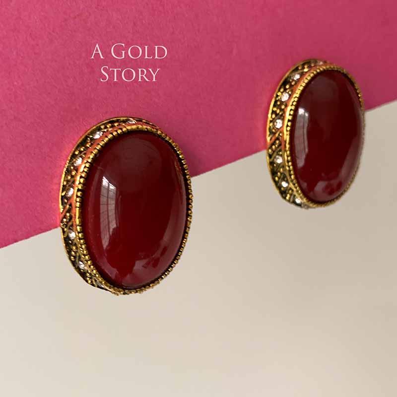 NEHA EARRINGS MAROON