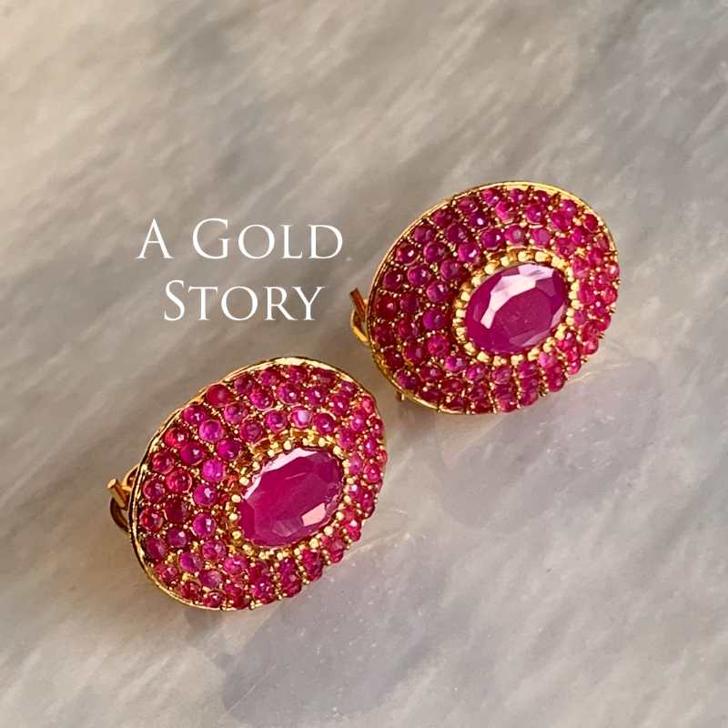 AFRA PENDANT SET RUBY