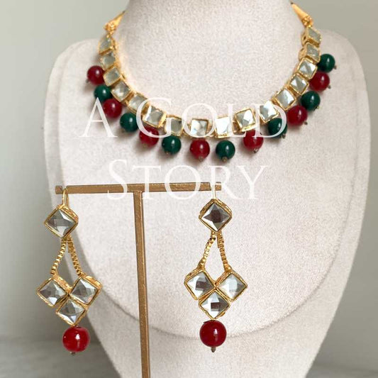 DEEBAJ NECKALCE/ CHOKER SET MULTICOLOR