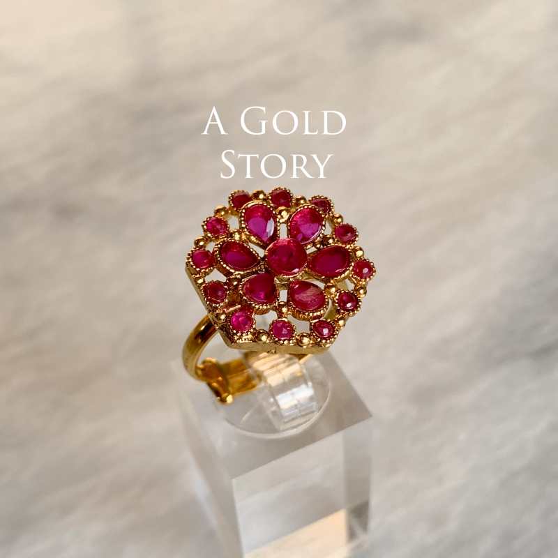AABASAH PENDANT SET RUBY