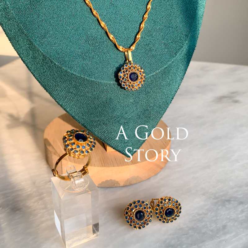 ALHINA PENDANT SET BLUE