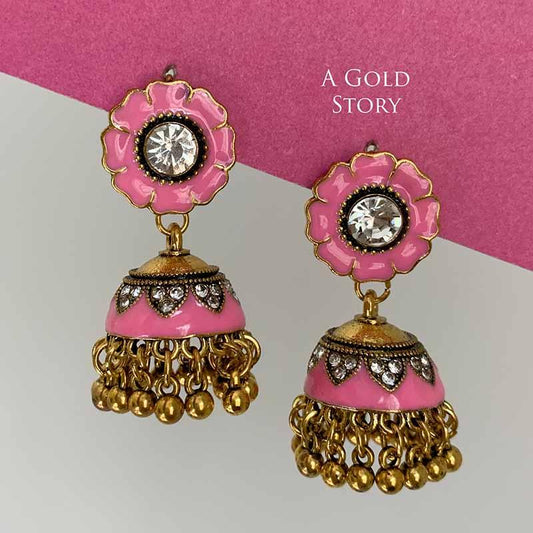 NISHA MEENAKARI JHUMKAY PINK