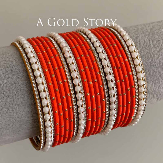 JANNAT BANGLES SET ORANGE