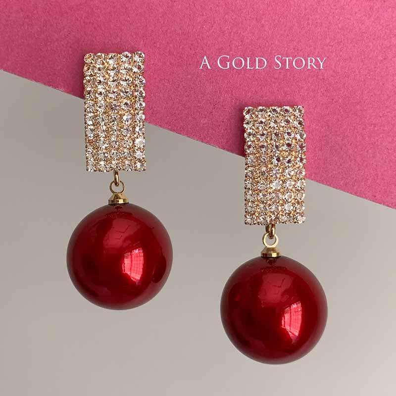 MISHAL EARRINGS RED