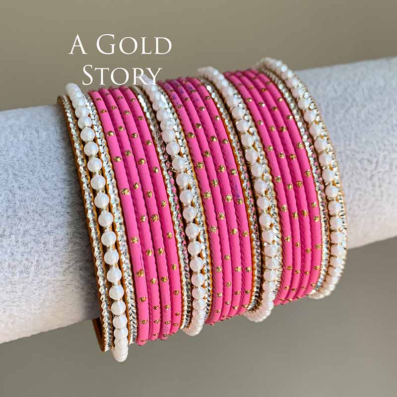 JANNAT BANGLES SET BABY PINK