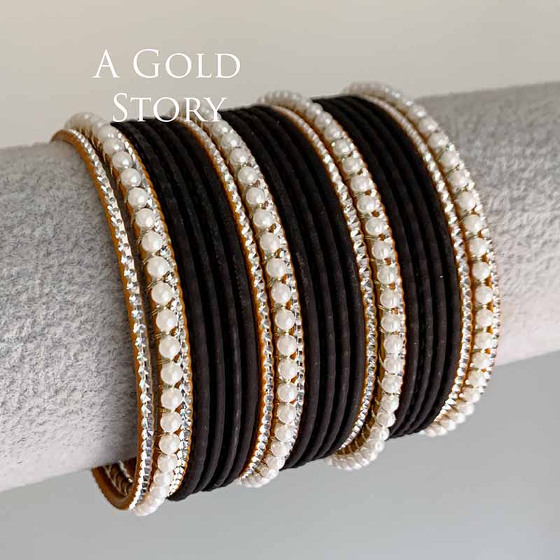 AROOBA BANGLES SET BLACK