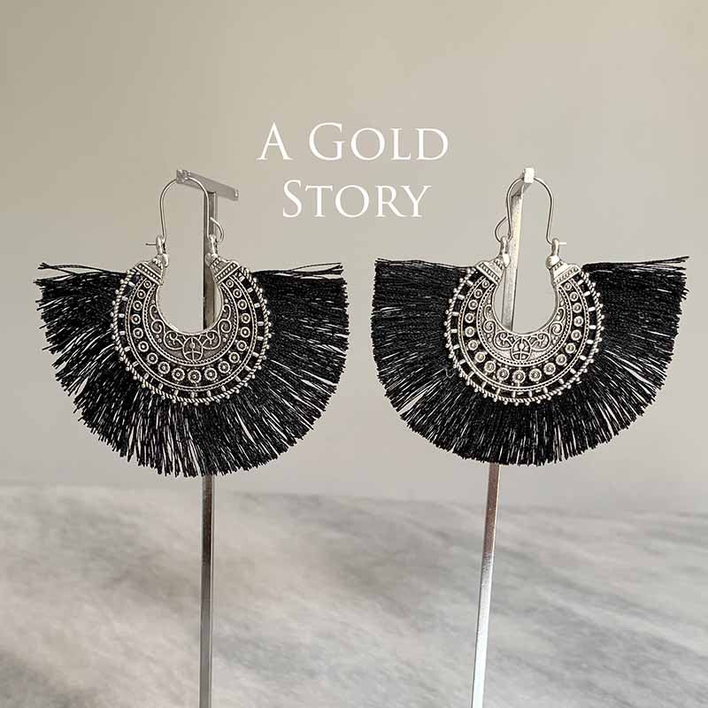 ARZOO EARRINGS BLACK