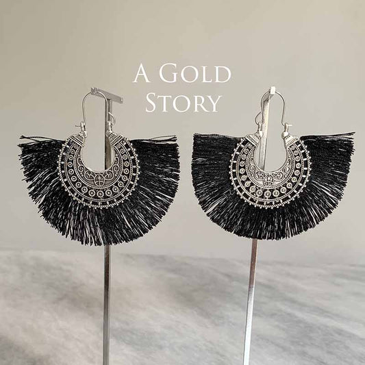 ARZOO EARRINGS BLACK