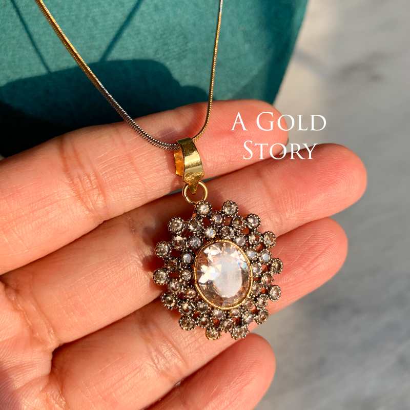 AARIFA PENDANT SET CHAMPAGNE
