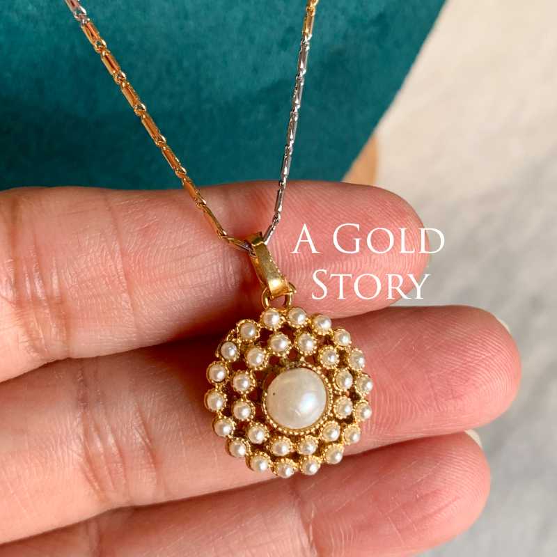 ALHINA PENDANT SET PEARL