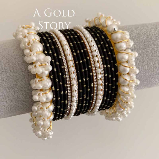 ADAA BANGLES SET BLACK