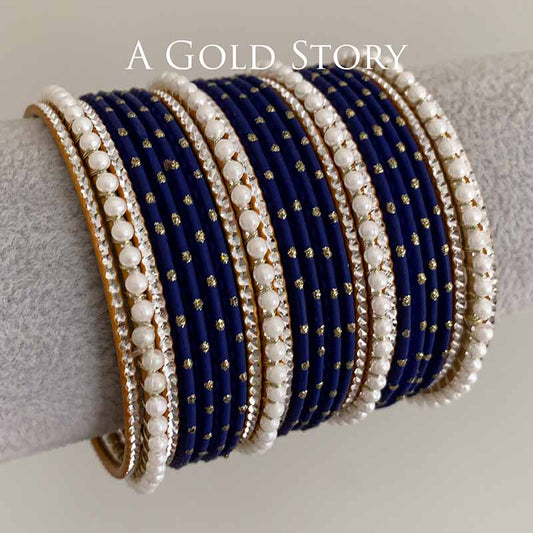 JANNAT BANGLES SET BLUE