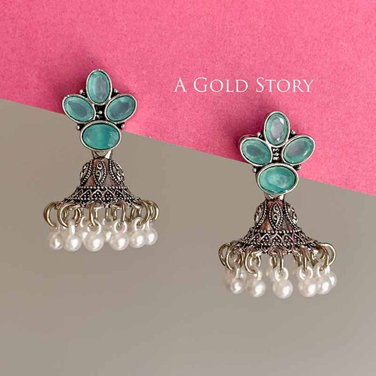 INTISAR CUTE JHUMKIS MINT GREEN