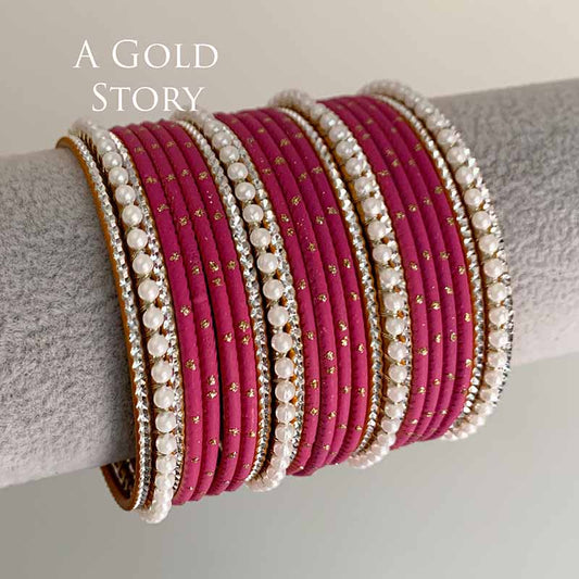 JANNAT BANGLES SET TEA PINK
