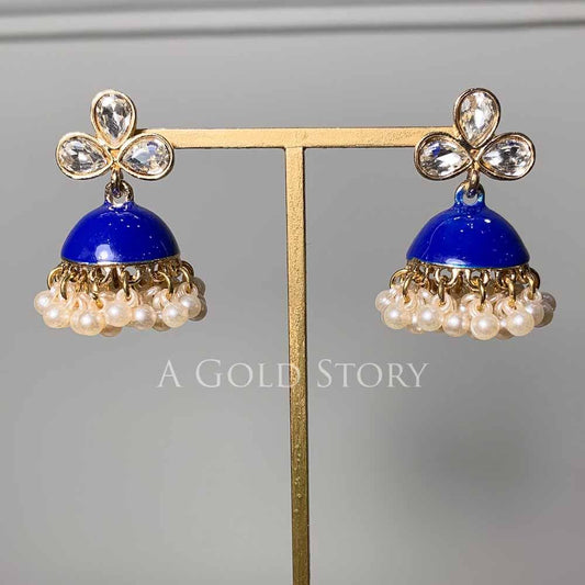 CUTEI MINI JHUMKIS BLUE - Basics by A Gold Story