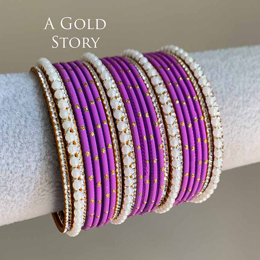JANNAT BANGLES SET LIGHT PURPLE