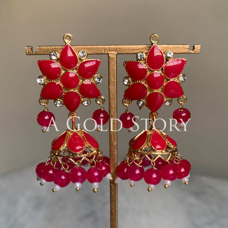 ASMARA MEENAKARI JHUMKAY MAGENTA