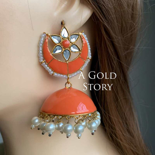 CHANDA JHUMKAY PEACH
