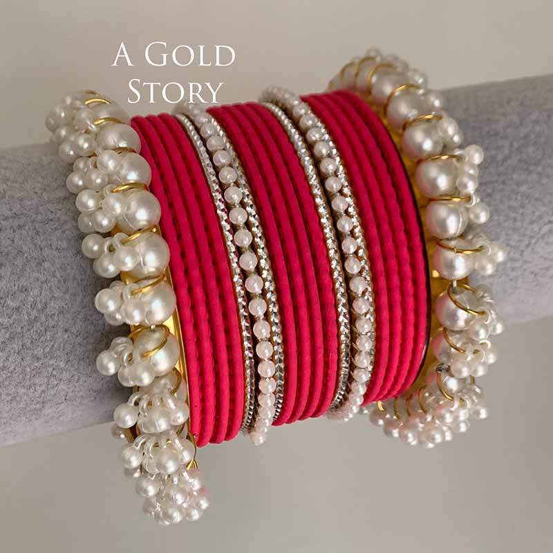 IMOGEN BANGLES SET PINK
