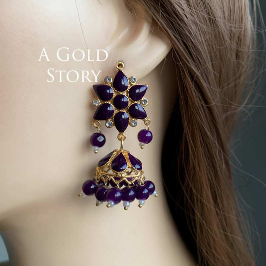 ASMARA MEENAKARI JHUMKAY PURPLE