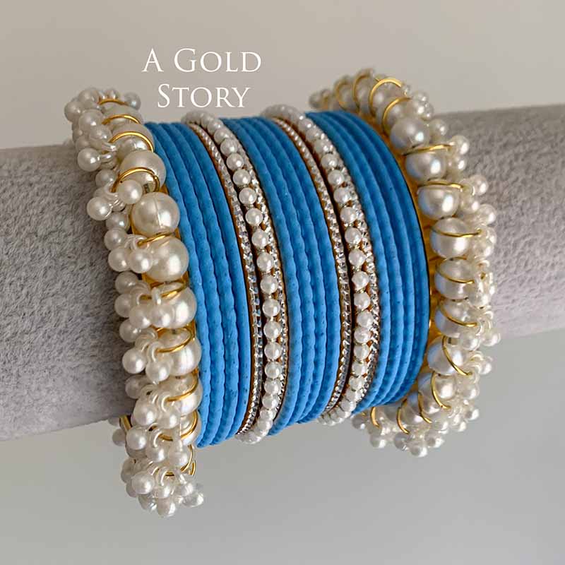 IMOGEN BANGLES SET BLUE