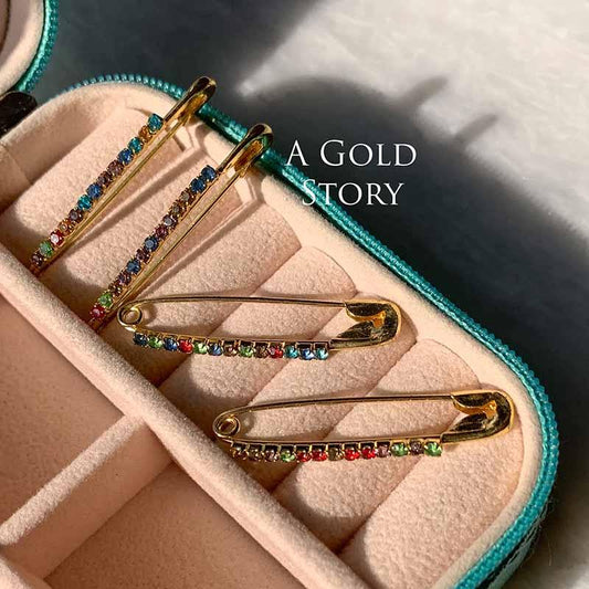 SAFETYPIN EARRINGS MULTICOLOR