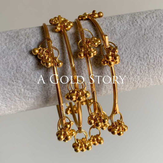 DHANIA KASHMIRI BANGLES SET GOLDEN