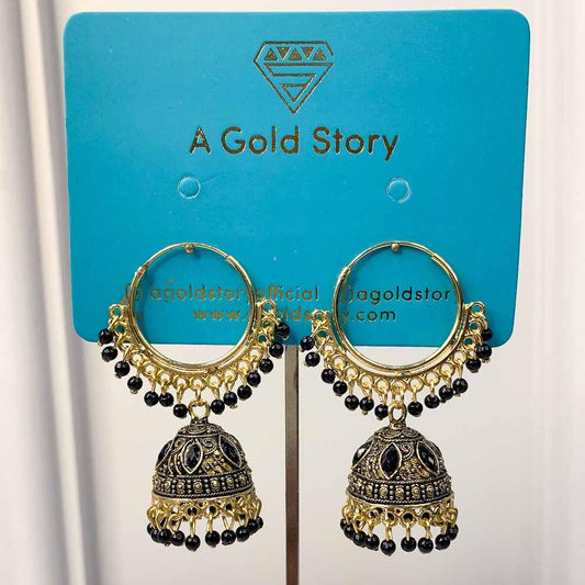 MANNAT JHUMKAY BLACK - Basics by A Gold Story