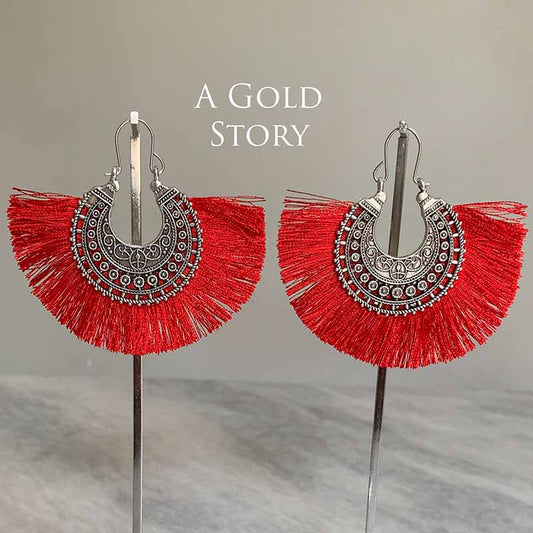 ARZOO EARRINGS RED