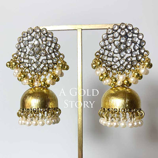 ADARA JHUMKAY GOLDEN