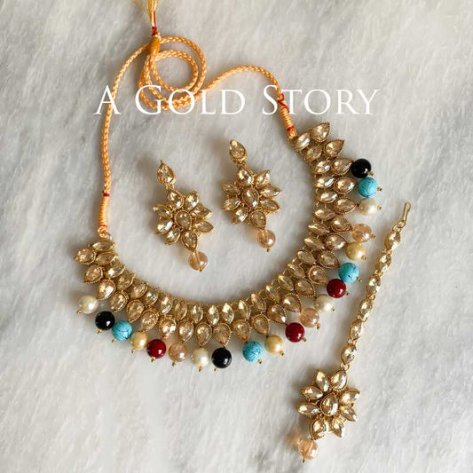 RABIHA NECKLACE SET MULTICOLOR