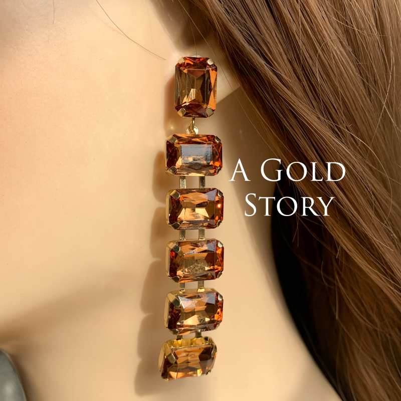 HADIA SHOWER EARRINGS BROWN