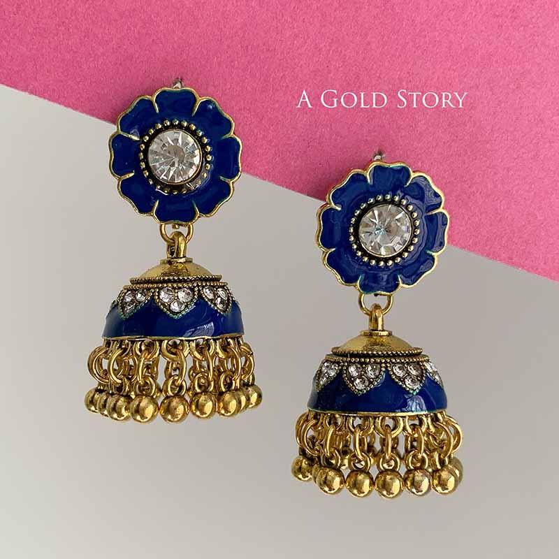 NISHA MEENAKARI JHUMKAY BLUE