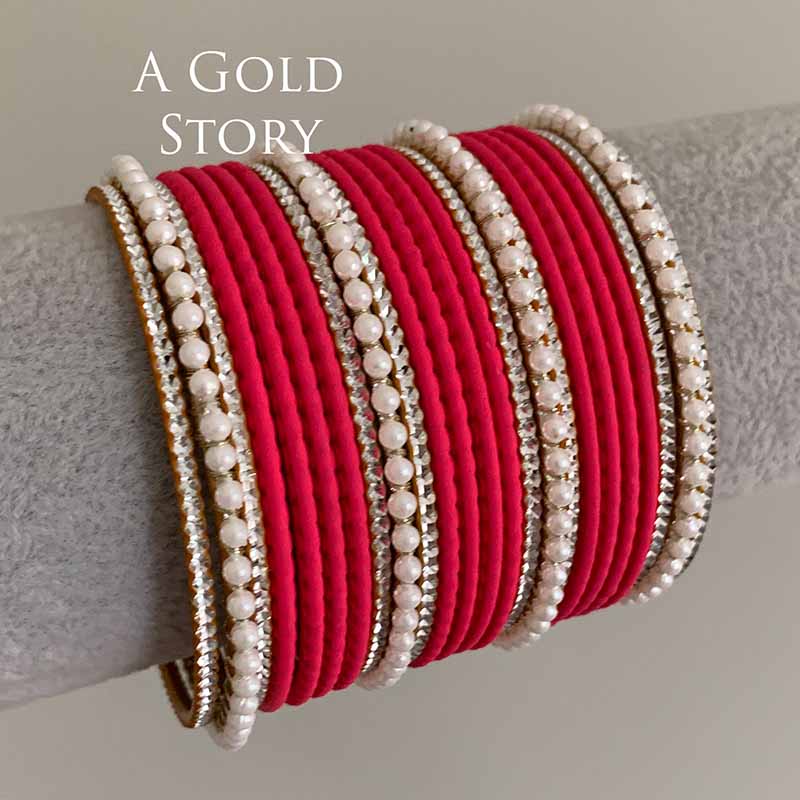 AROOBA BANGLES SET PINK