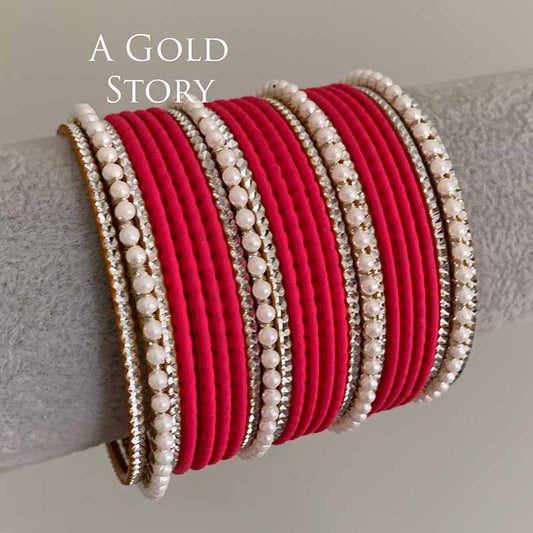 AROOBA BANGLES SET PINK