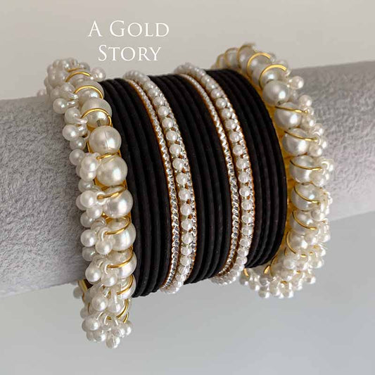 IMOGEN BANGLES SET BLACK