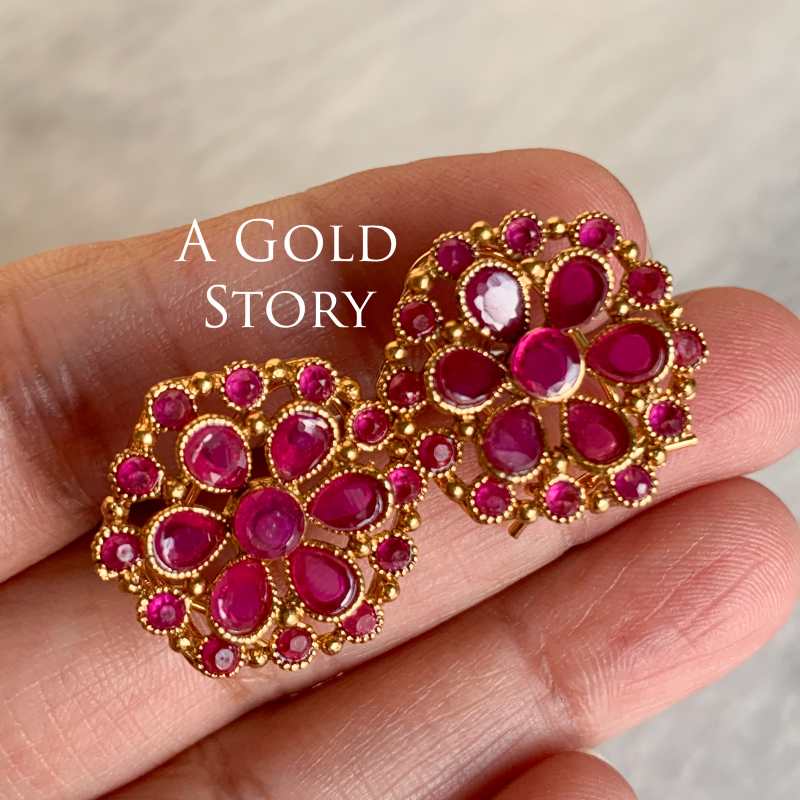 AABASAH PENDANT SET RUBY