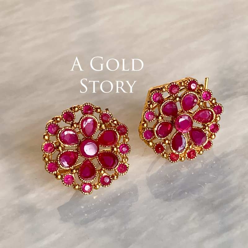 AABASAH PENDANT SET RUBY