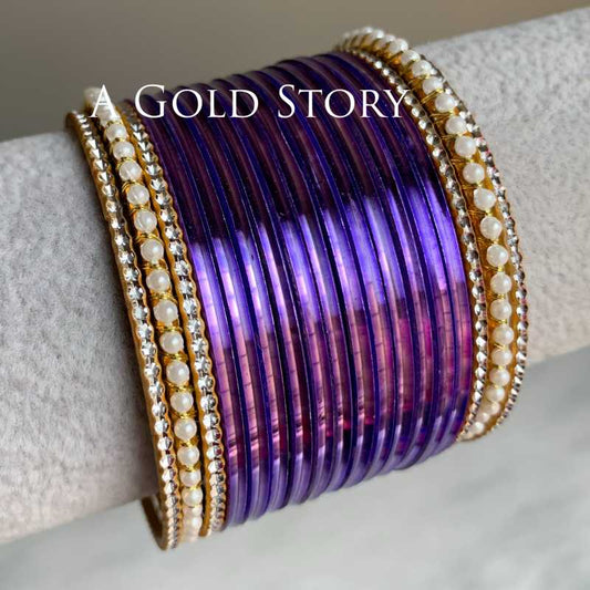 JENNA GLOSS BANGLES SET LILAC