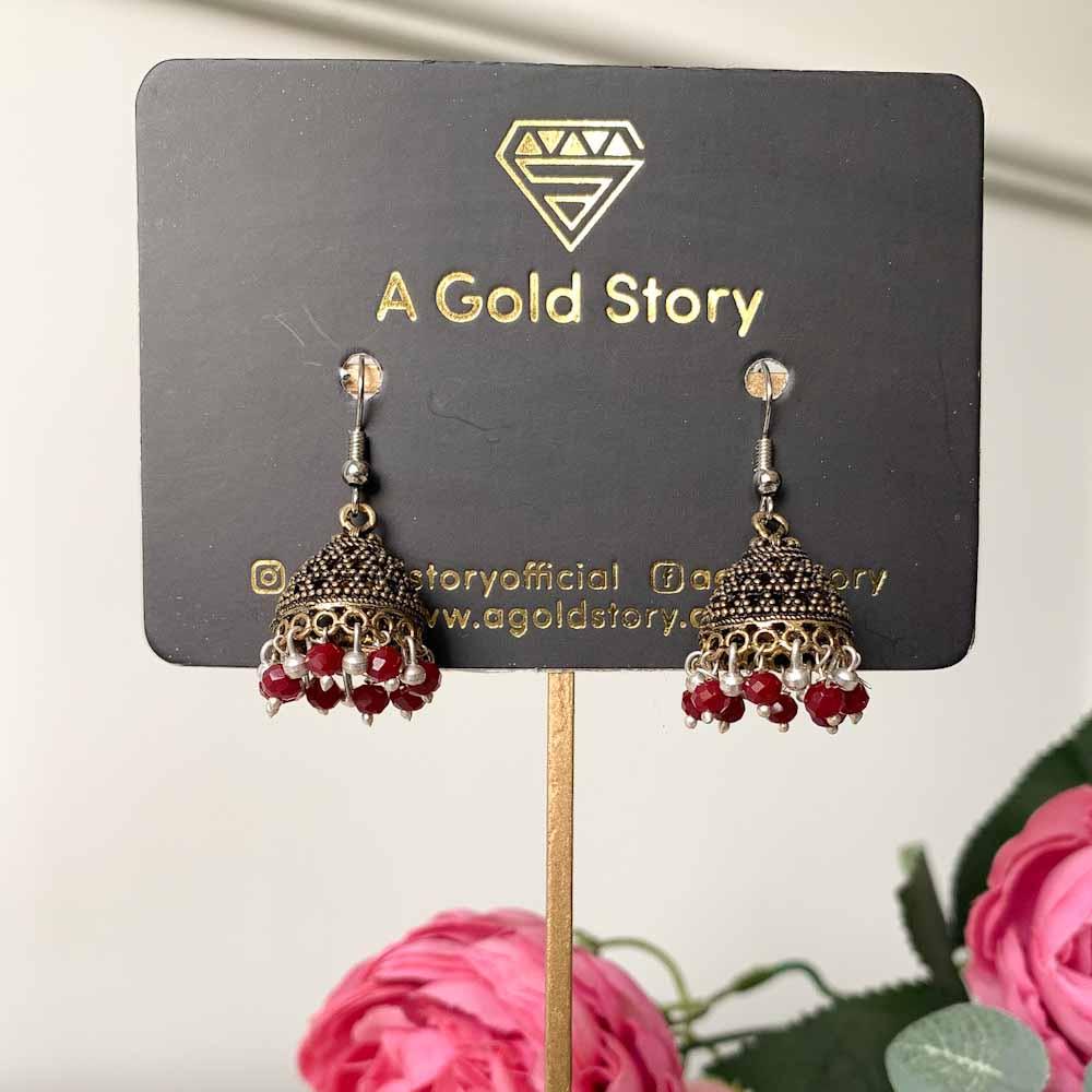 KIMI JHUMKAY MAROON - Basics by A Gold Story